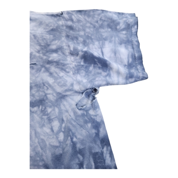 Thrashed 1997 Vintage The Mountain Howling Wolf Tie Dye Tee Ripped Large Moon - Picture 5 of 11